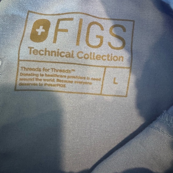 Figs Blue Scrub Pants with Drawstring - Picture 6 of 7